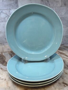 4 Primagera Portugal Turquoise 11.5” Dinner Plates Set of 4